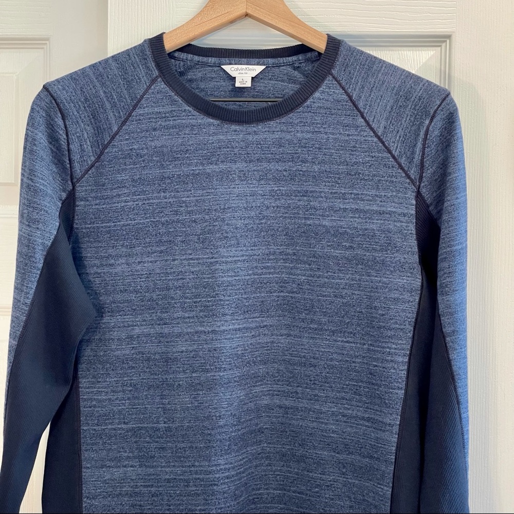 Calvin Klein Blue Knit Slim Fit Sweatshirt size L